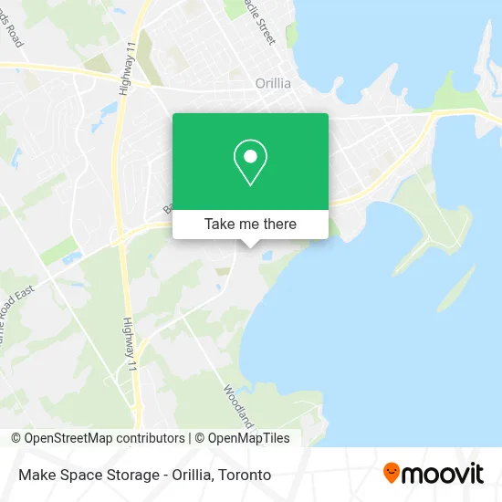 Make Space Storage - Orillia map