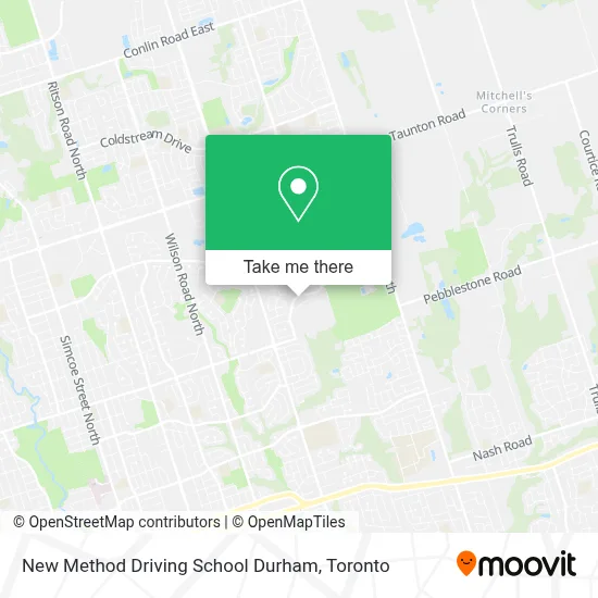New Method Driving School Durham map