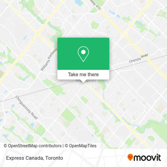 Express Canada map