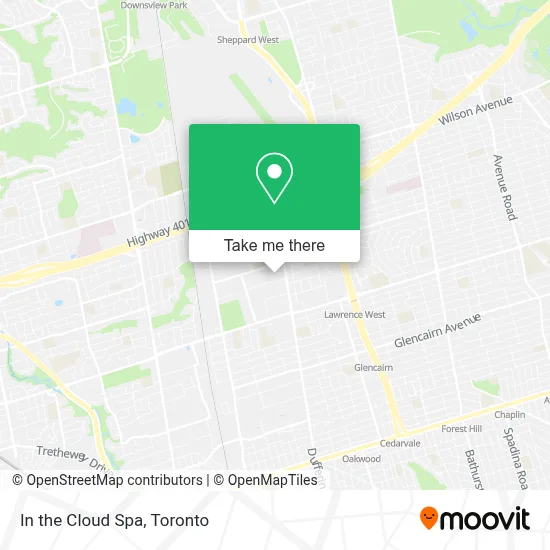 In the Cloud Spa map