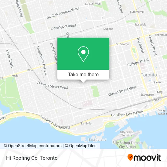 Hi Roofing Co map