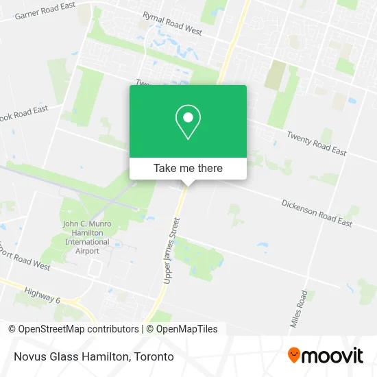 Novus Glass Hamilton map