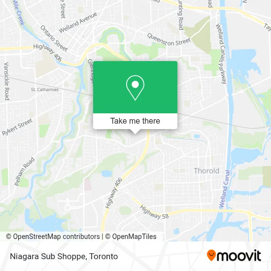 Niagara Sub Shoppe map