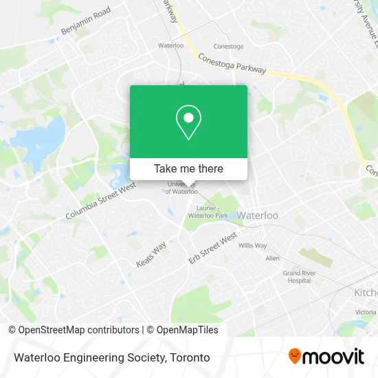 Waterloo Engineering Society map