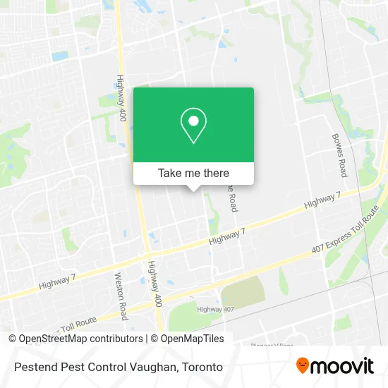 Pestend Pest Control Vaughan map