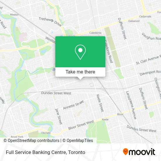 Full Service Banking Centre map