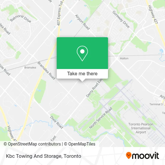 Kbc Towing And Storage map