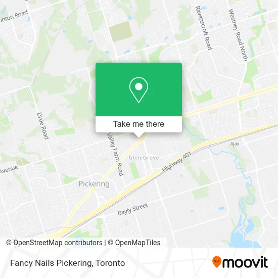 Fancy Nails Pickering map