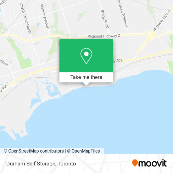 Durham Self Storage map