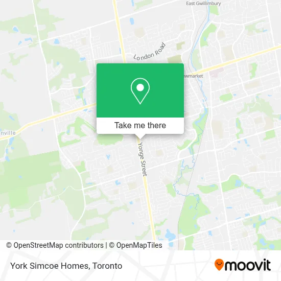 York Simcoe Homes map