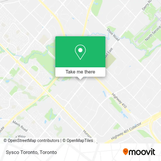 Sysco Toronto map
