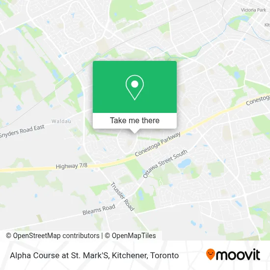 Alpha Course at St. Mark'S, Kitchener map