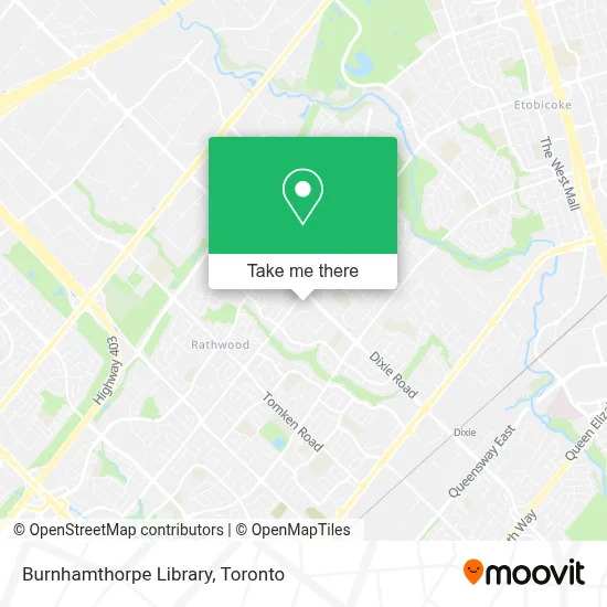 Burnhamthorpe Library map