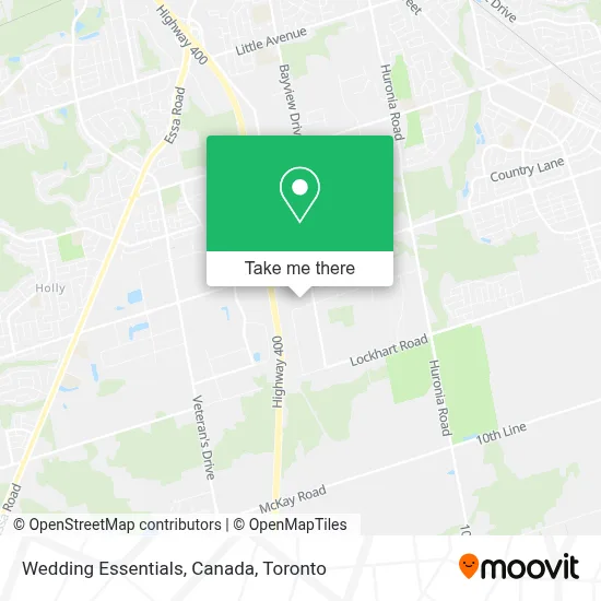 Wedding Essentials, Canada map