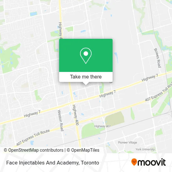 Face Injectables And Academy map