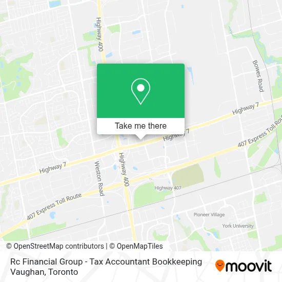 Rc Financial Group - Tax Accountant Bookkeeping Vaughan map