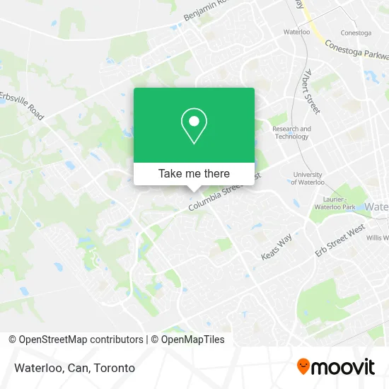 Waterloo, Can map