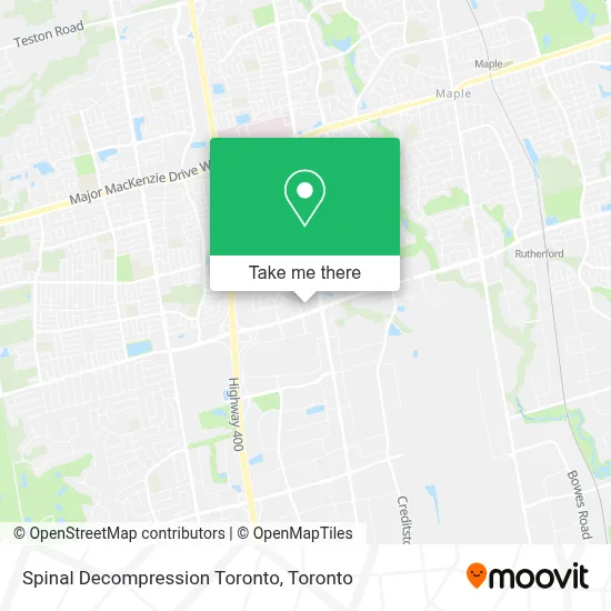 Spinal Decompression Toronto map