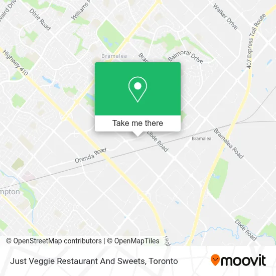 Just Veggie Restaurant And Sweets map