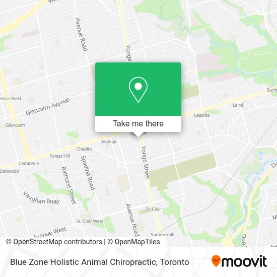Blue Zone Holistic Animal Chiropractic map