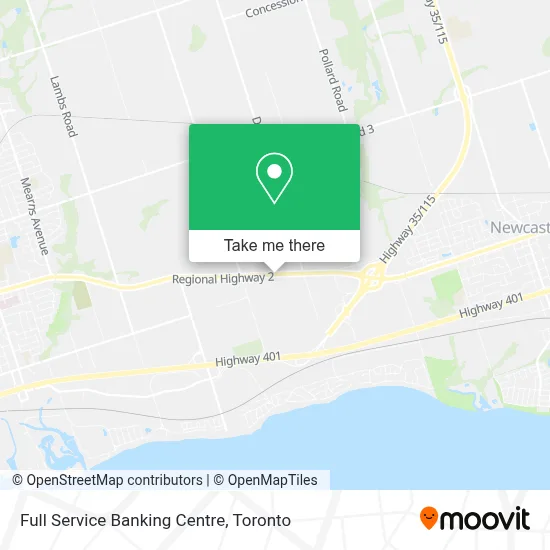 Full Service Banking Centre map