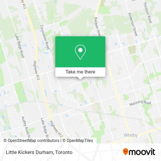 Little Kickers Durham map