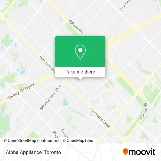 Alpha Appliance map
