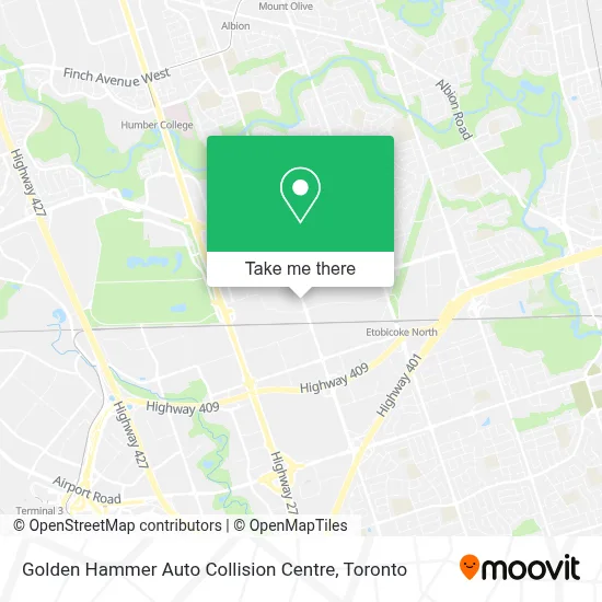 Golden Hammer Auto Collision Centre map