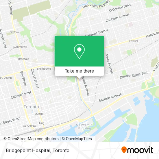Bridgepoint Hospital map