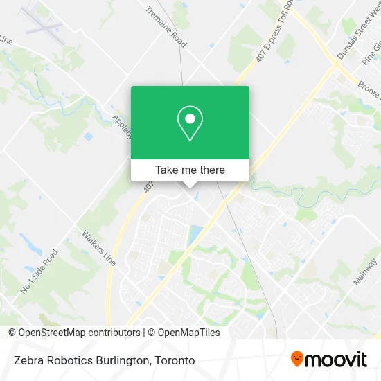 Zebra Robotics Burlington map