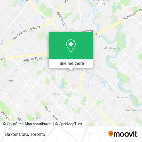 Baxter Corp map