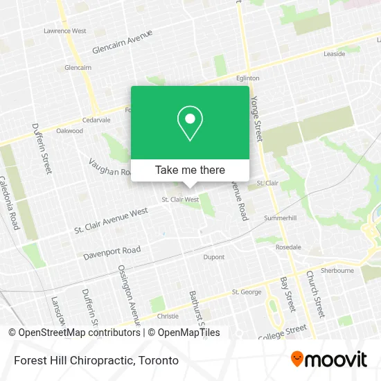 Forest Hill Chiropractic map