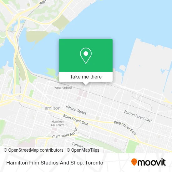 Hamilton Film Studios And Shop map