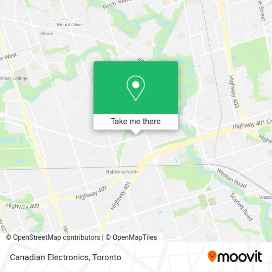Canadian Electronics map