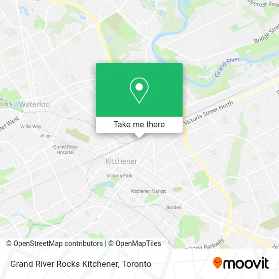 Grand River Rocks Kitchener map