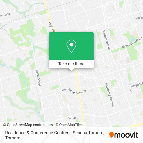 Residence & Conference Centres - Seneca Toronto map