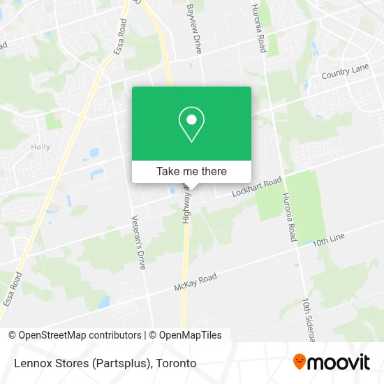 Lennox Stores (Partsplus) map