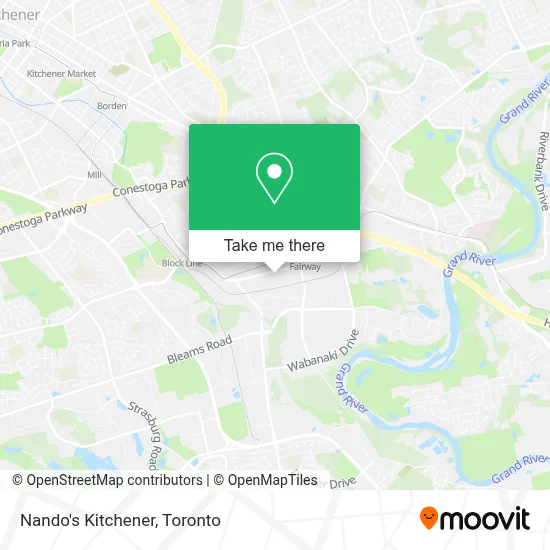 Nando's Kitchener map
