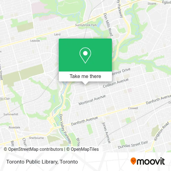 Toronto Public Library map