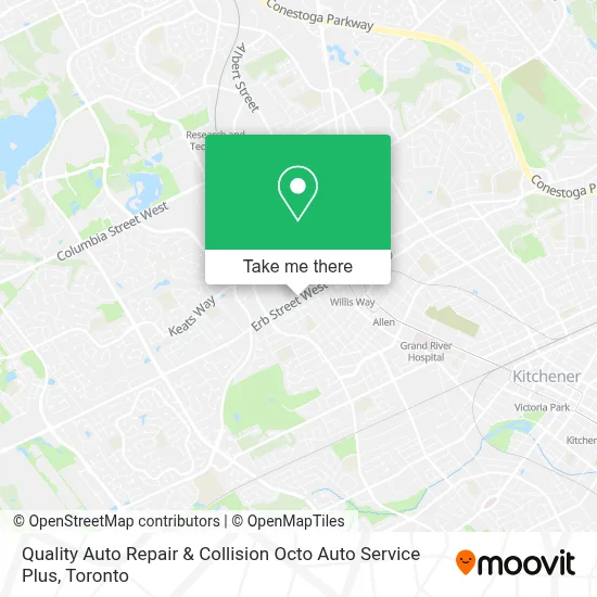 Quality Auto Repair & Collision Octo Auto Service Plus map