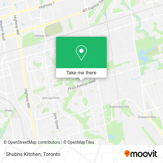 Shubhs Kitchen map