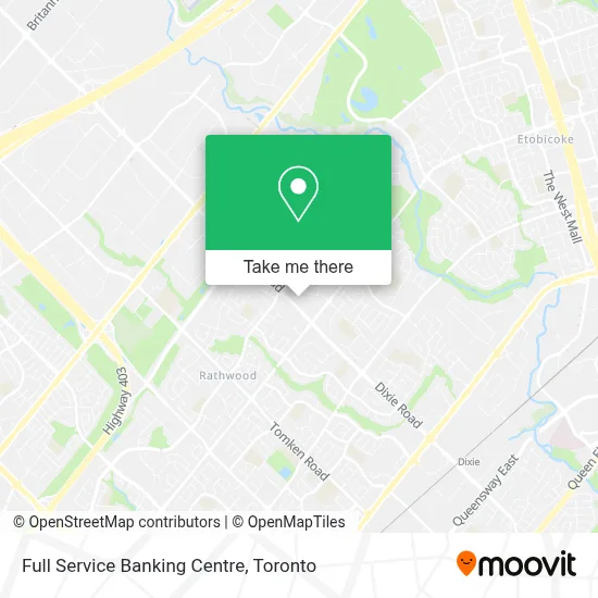 Full Service Banking Centre map