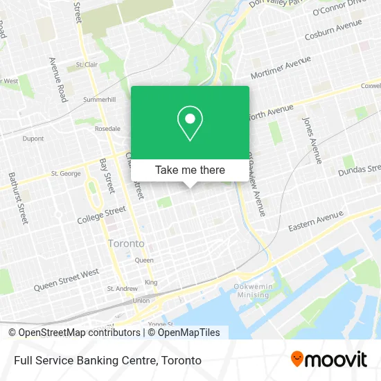 Full Service Banking Centre map