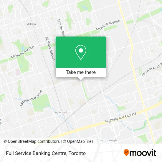 Full Service Banking Centre map