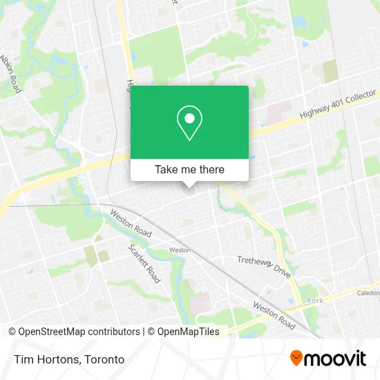 Tim Hortons map