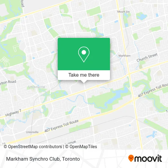 Markham Synchro Club map