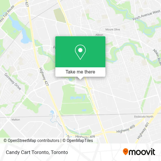 Candy Cart Toronto map