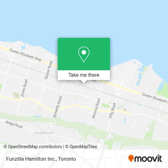 Funzilla Hamilton Inc. map