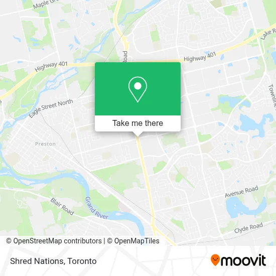 Shred Nations map