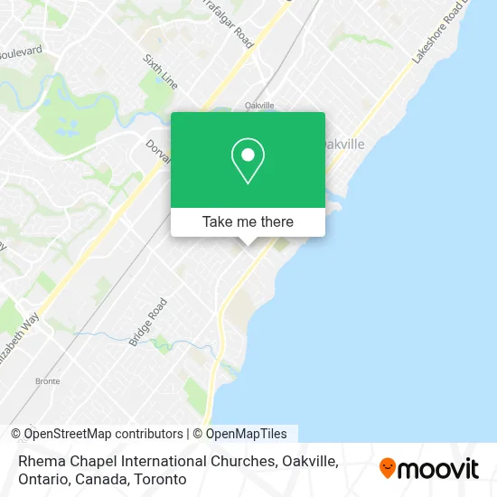 Rhema Chapel International Churches, Oakville, Ontario, Canada map
